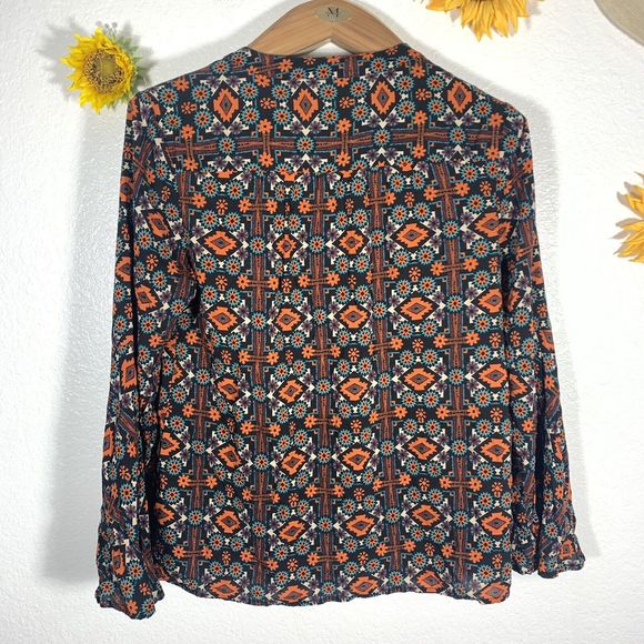 Cato Est. 1946 Geometric Boho Hippy Blouse Size Medium Women’s - Picture 7 of 9